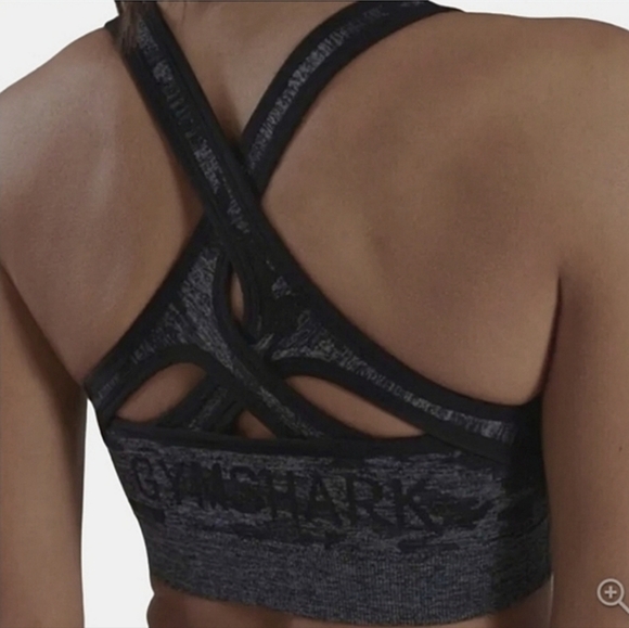 NWT Gymshark Adapt Camo Seamless Sports Bra Gray Black Size XS - Picture 3 of 9